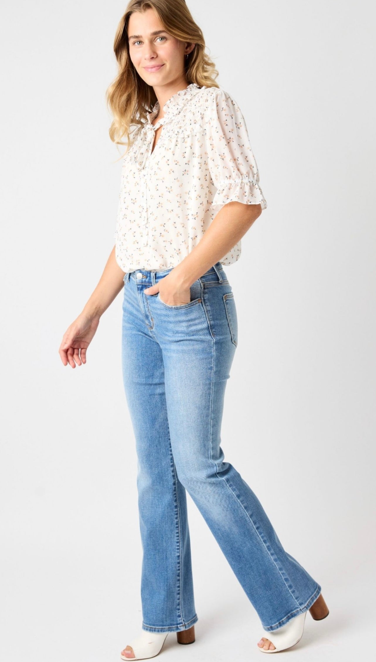 Judy Blue Mid Rise Vintage Bootcut Denim