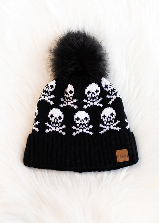 Skull Pom Beanie