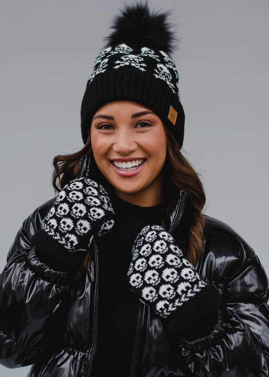 Skull Pom Beanie