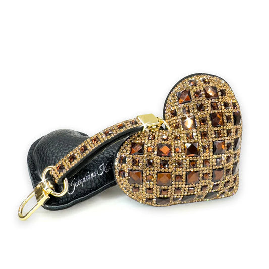 Jacqueline Kent Chocolate Heart Bag Charm-Key Ring