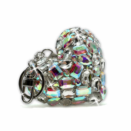 Jacqueline Kent Jeweled Heart AB Bag Charm-Key Ring