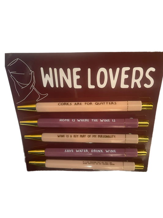 Wine Lovers Writing Pen Set