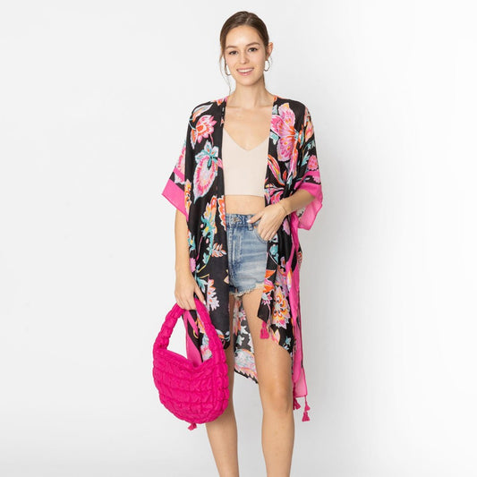 Paisley Floral Print Kimono