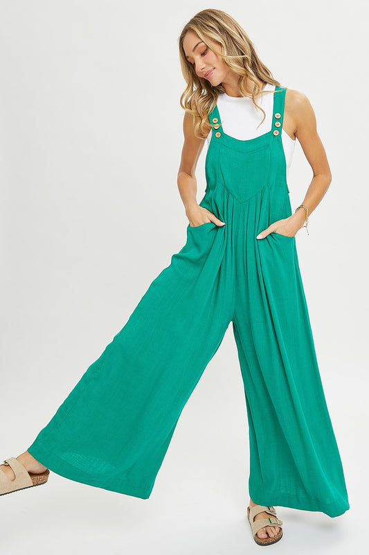 Overall Jumpsuit in Jade Green