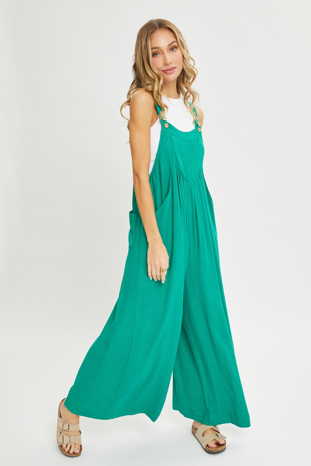 Overall Jumpsuit in Jade Green