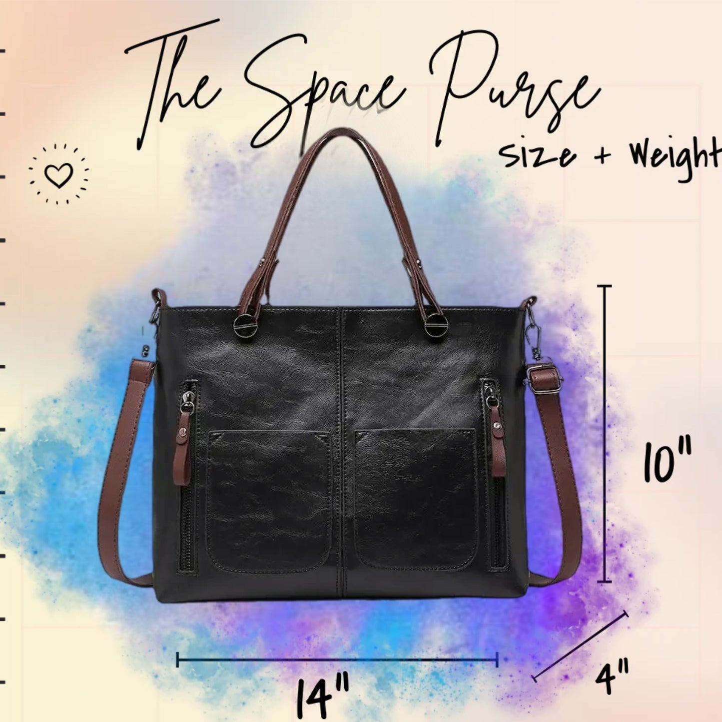 The Space For Everything Handbag in Black