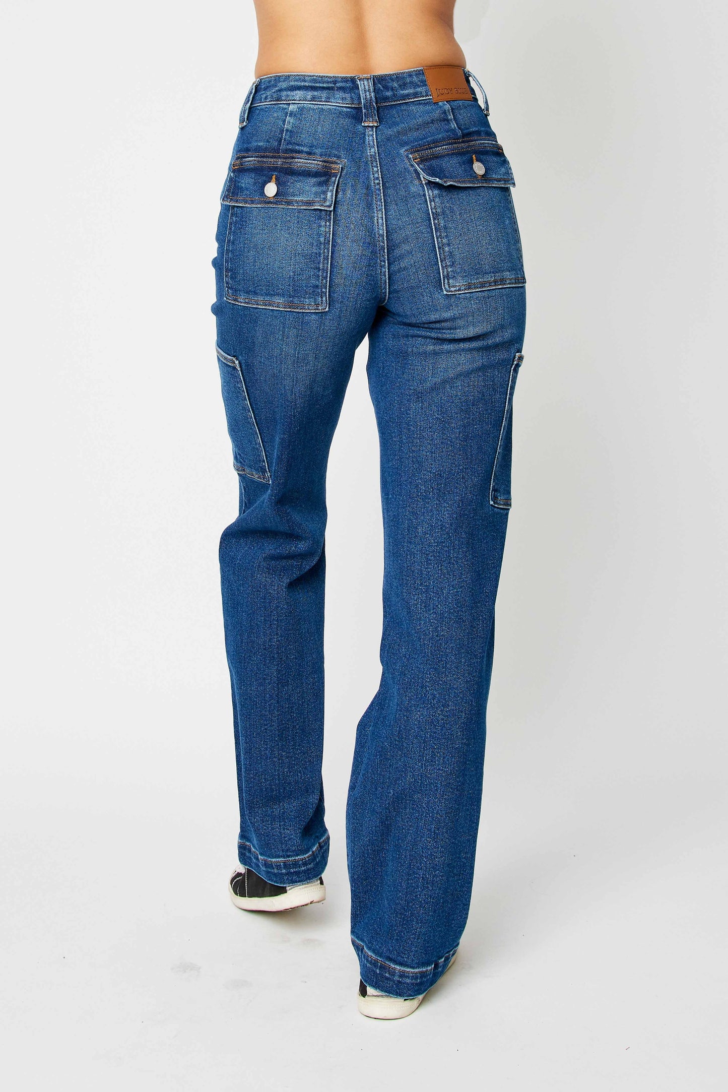 Judy Blue High Waist Cargo Wide Leg Denim