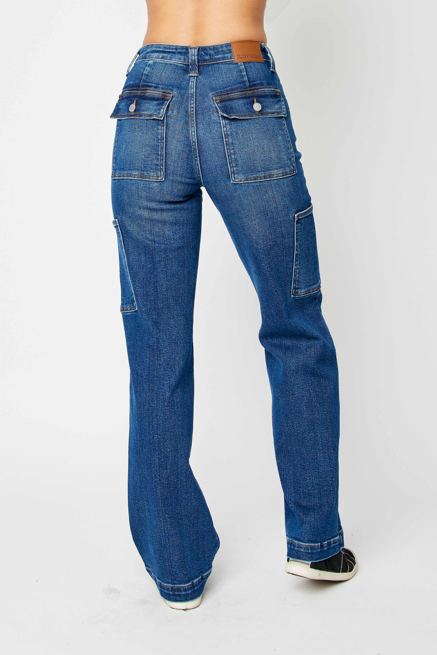 Judy Blue High Waist Cargo Wide Leg Denim