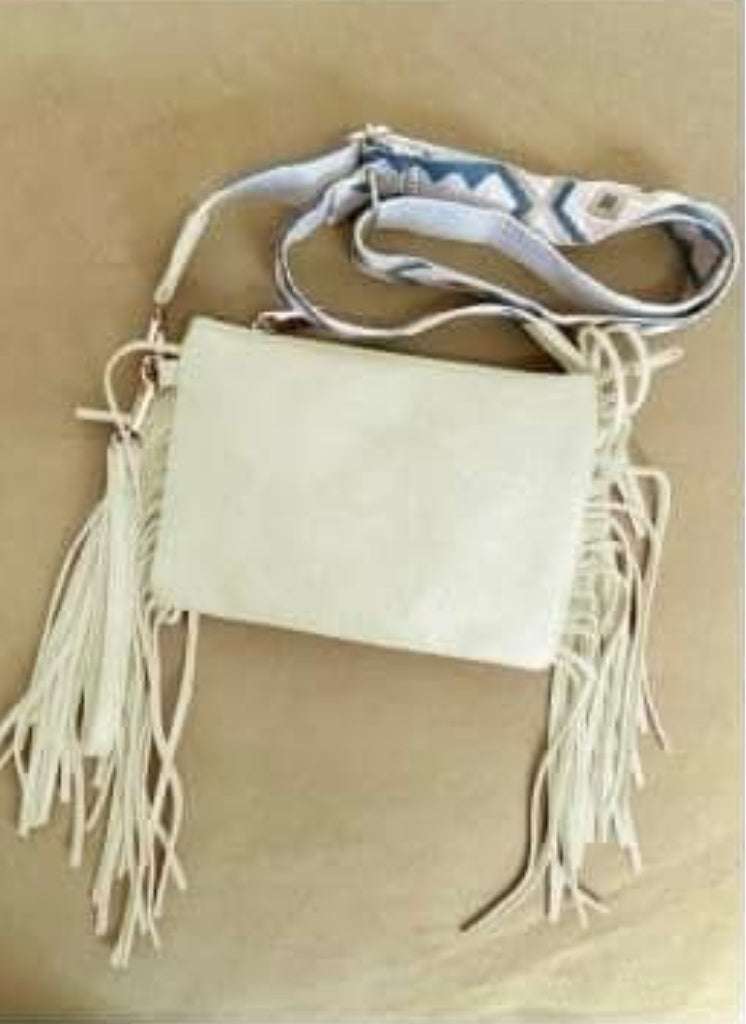 Fringe Organizer Cross Body Handbag