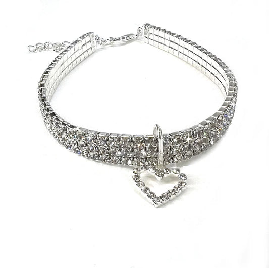 Jacqueline Kent Diamonds in the Ruff Pet Necklace - Heart