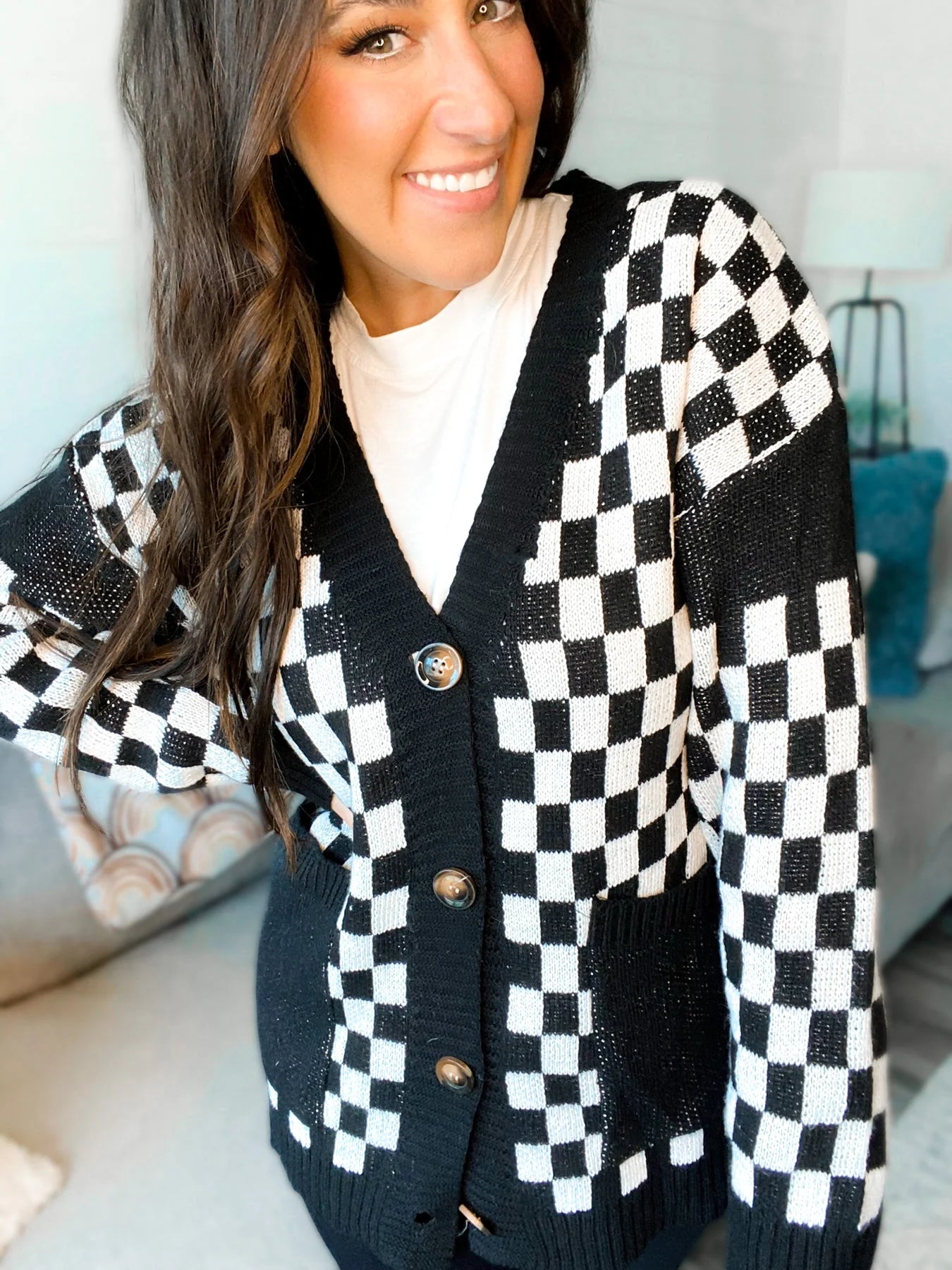 Black & White Varsity Cardigan