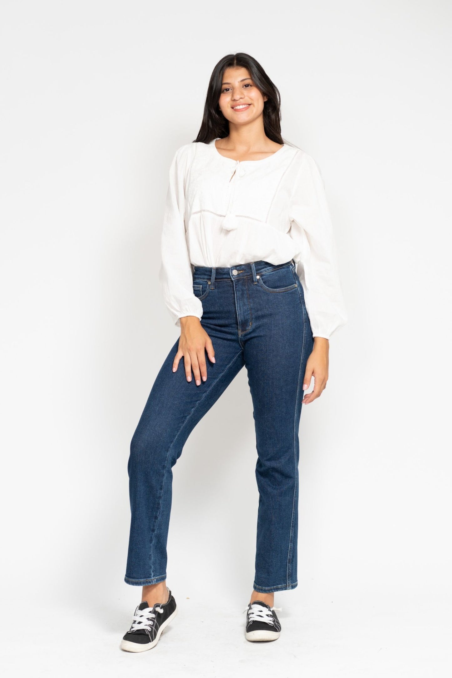 Judy Blue High Waist Tummy Control Dark Straight Denim