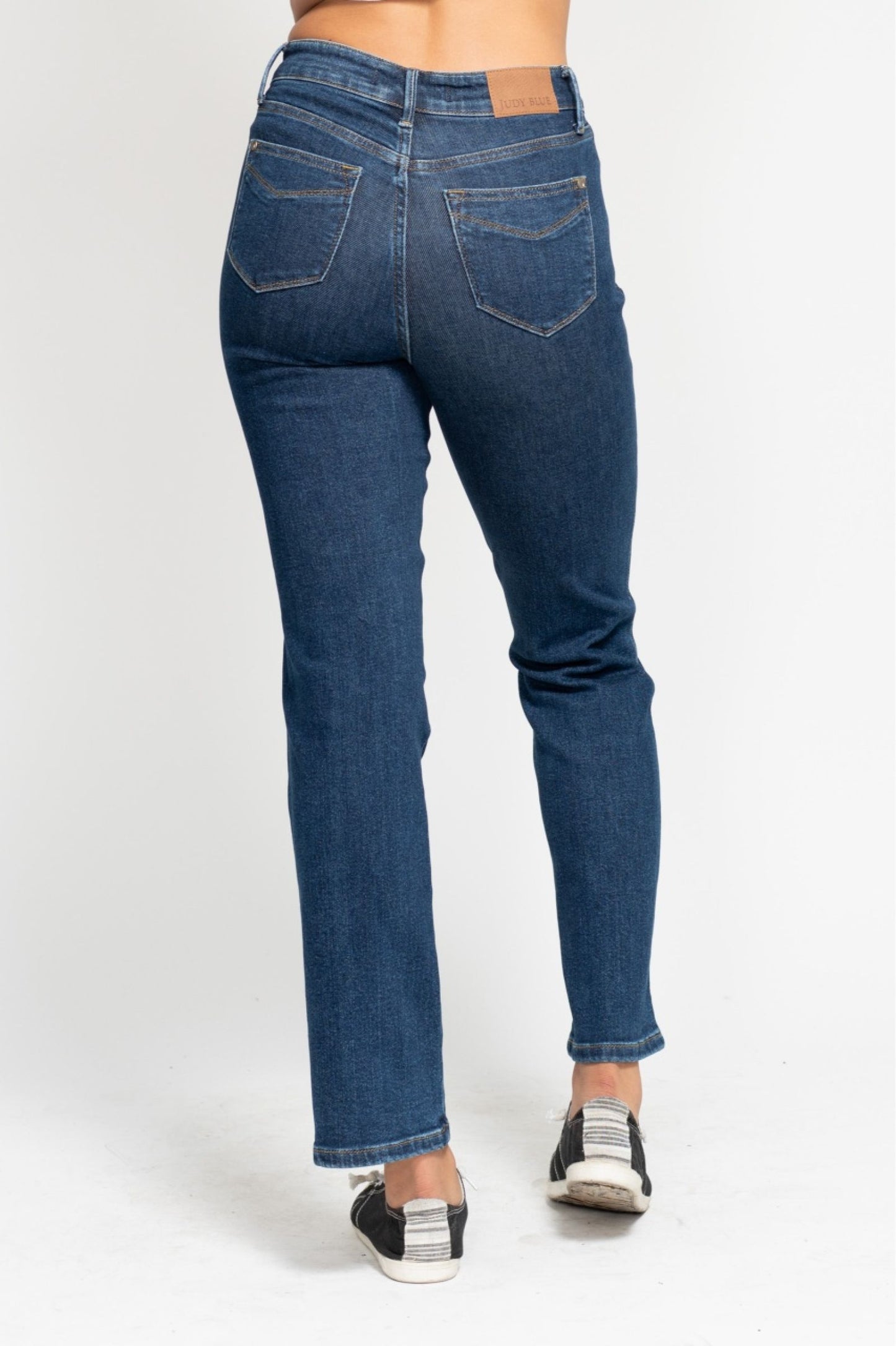 Judy Blue High Waist Tummy Control Dark Straight Denim