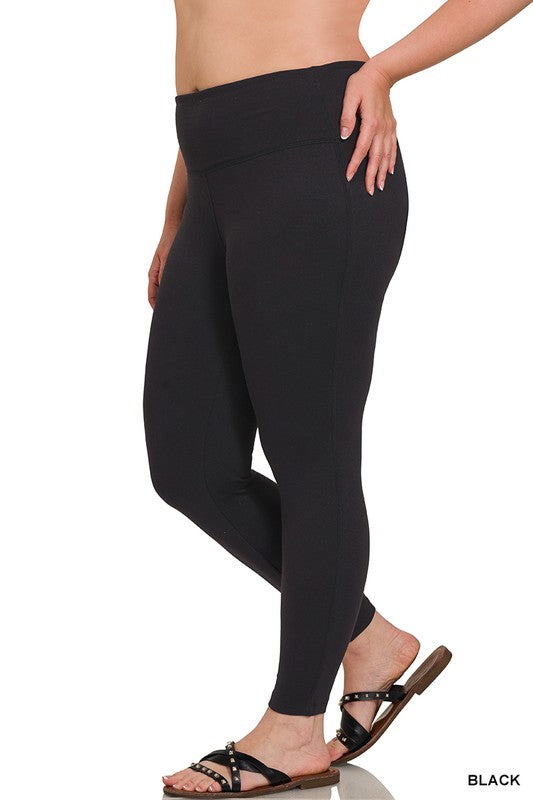 Brushed Microfiber Black Leggings