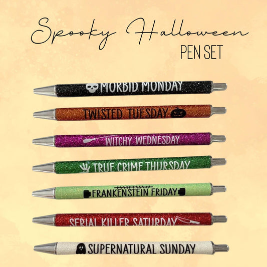 Halloween Days of The Week Pen Set