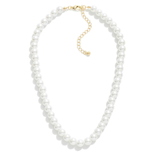 Simple Faux Pearl Necklace