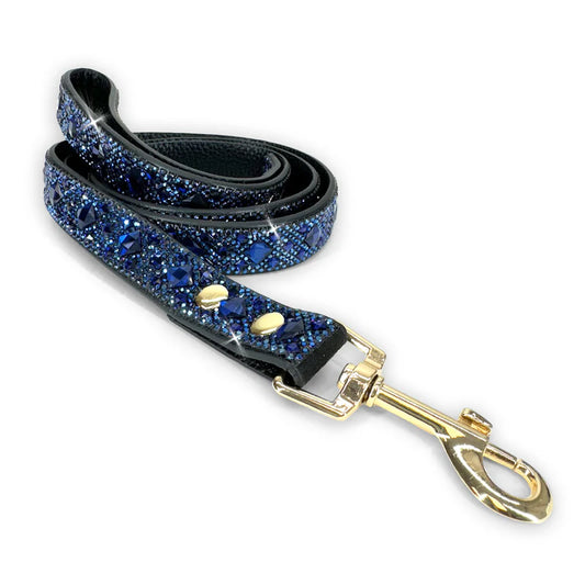 Jacqueline Kent Diamond In the Ruff Studded Leash Blue