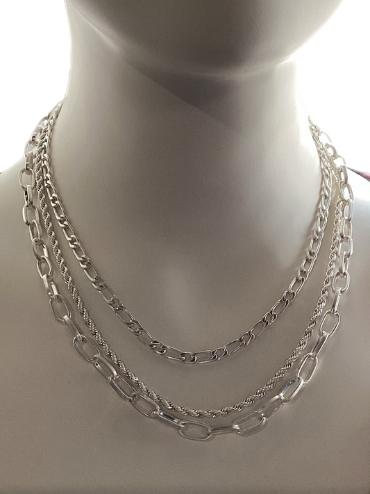 Triple Duty 3 in 1 Necklace in Silver