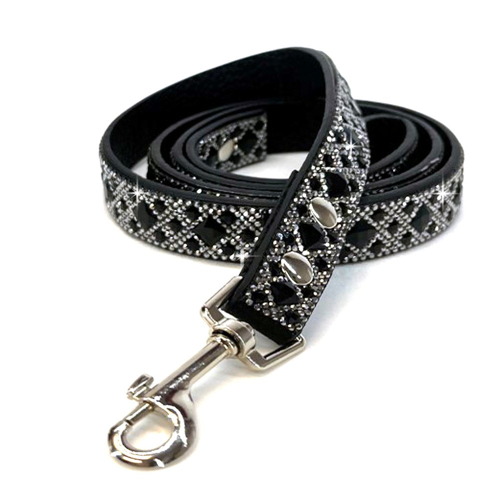 Jacqueline Kent Diamond In the Ruff Studded Leash Black