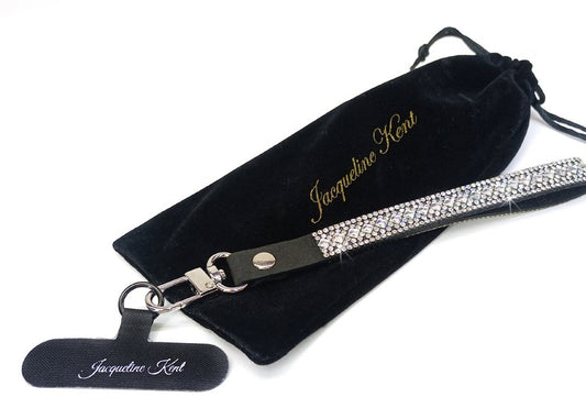 Jacqueline Kent Bling Phone Wrist Lanyard Crystal Clear