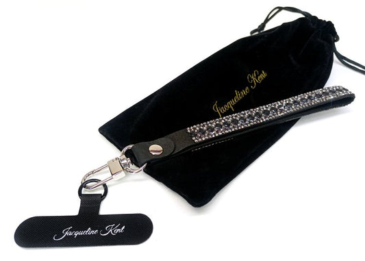 Jacqueline Kent Bling Phone Wrist Lanyard Black