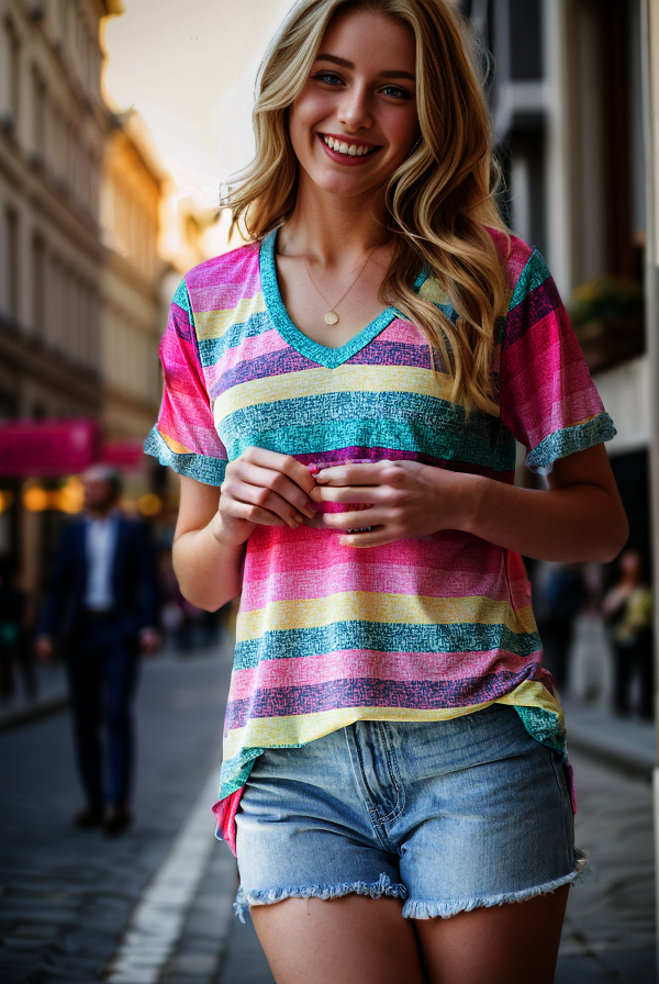 Bright Striped Tee