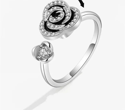 Fidget Ring - Crystal Rose