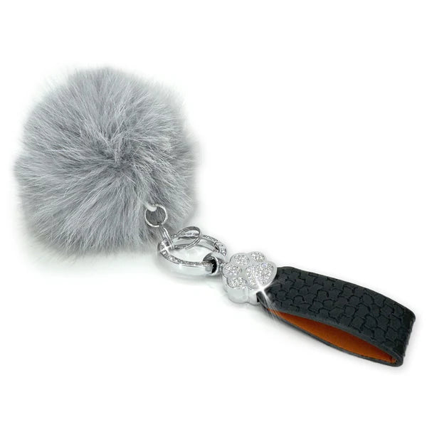 Paw Print Furry Keyring