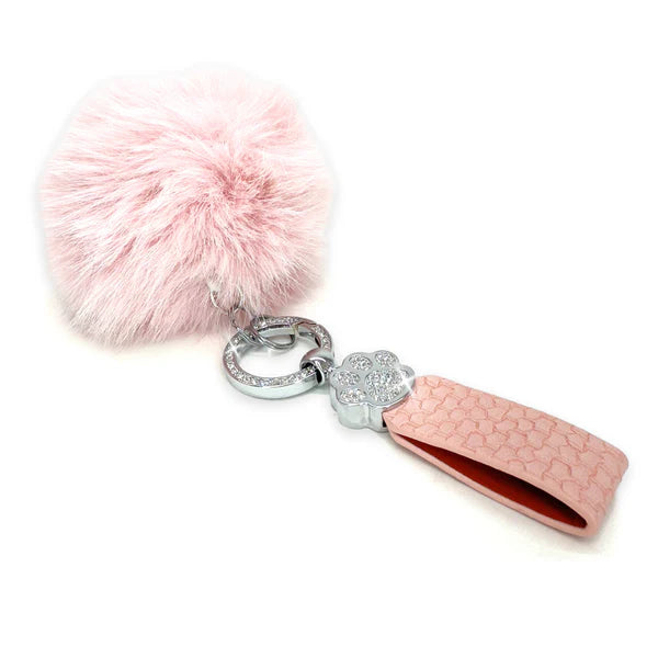 Paw Print Furry Keyring