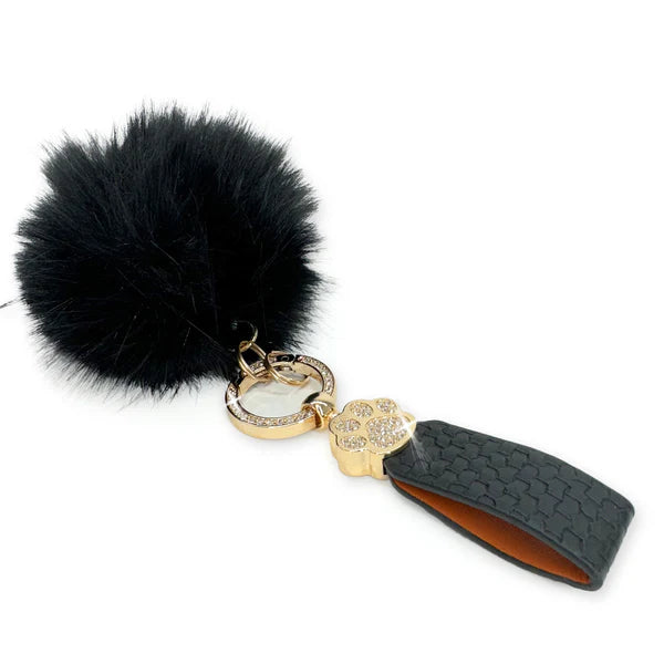 Paw Print Furry Keyring