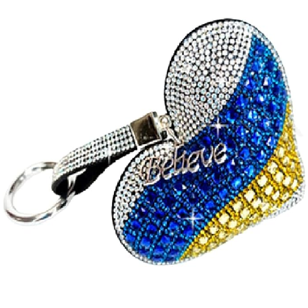 Jacqueline Kent Heart for Ukraine Bag Charm-Key Ring