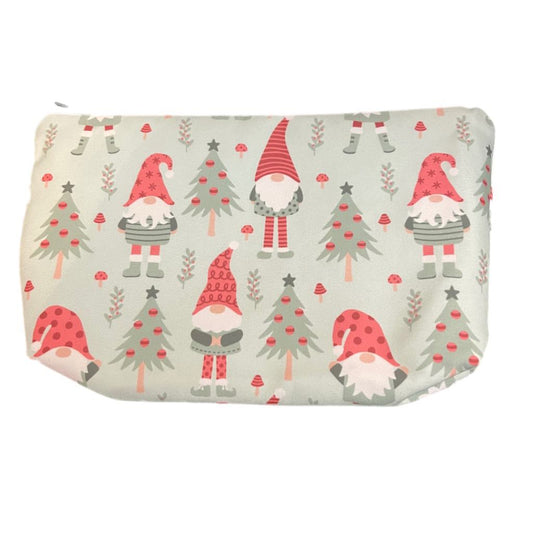 Carry All Pouch- Holiday Green & Red Gnomes