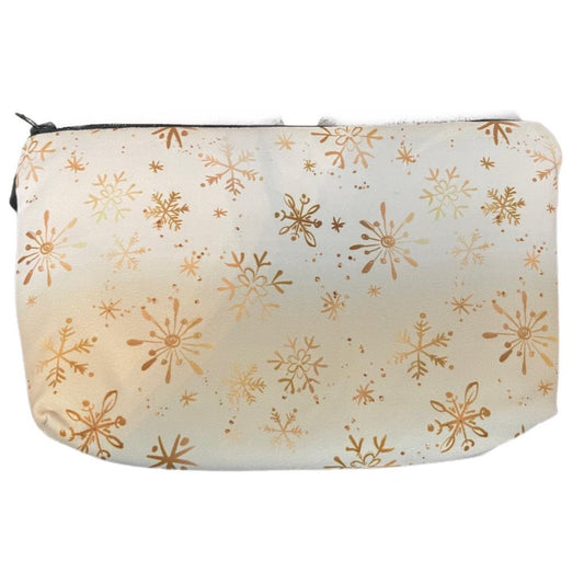 Carry All Pouch- Holiday White Snowflakes