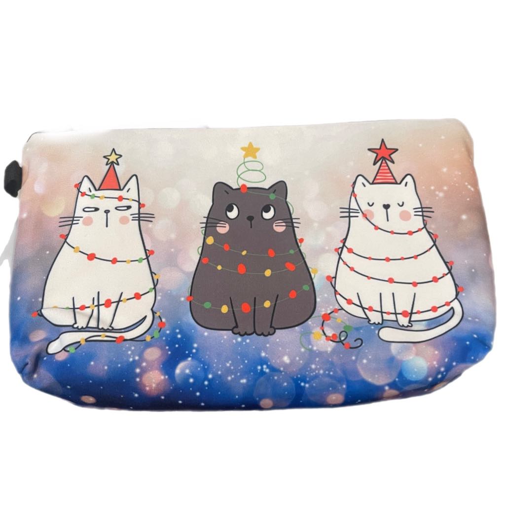 Carry All Pouch- Holiday Cats