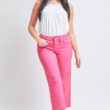 Crop Mid-Rise Pant In Fiery Coral Pink