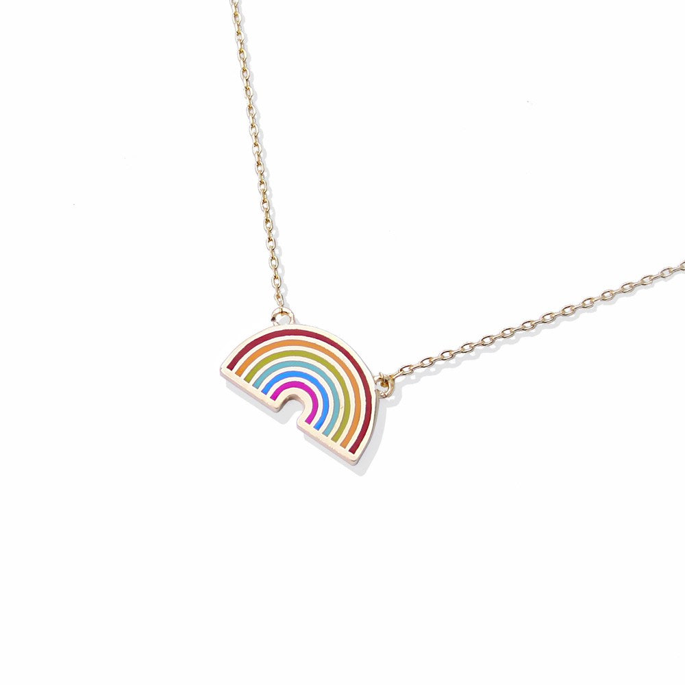 Dainty Chain Rainbow Necklace