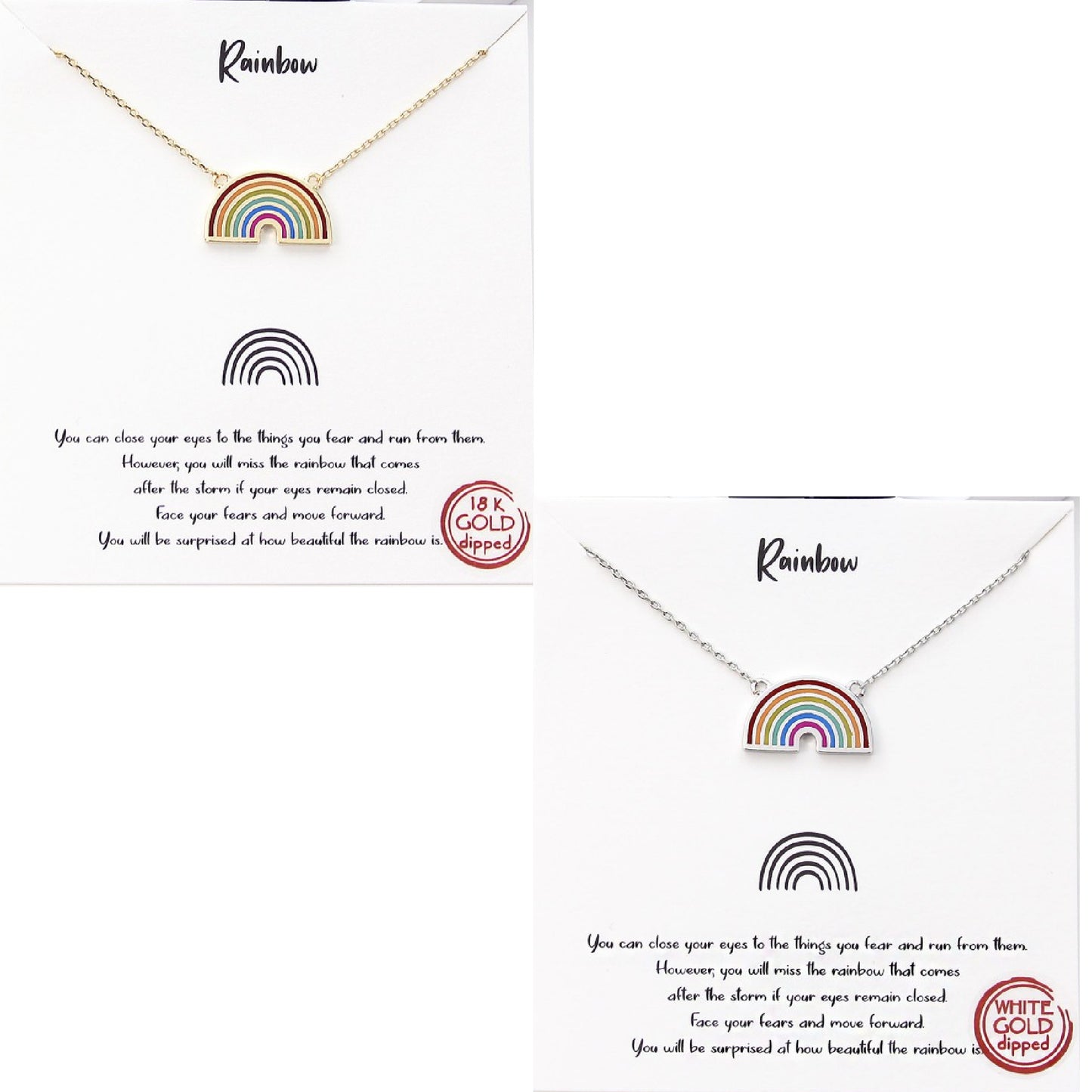 Dainty Chain Rainbow Necklace