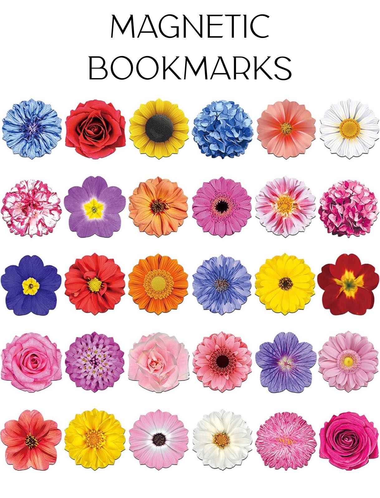 Magnetic Flower Book Marks