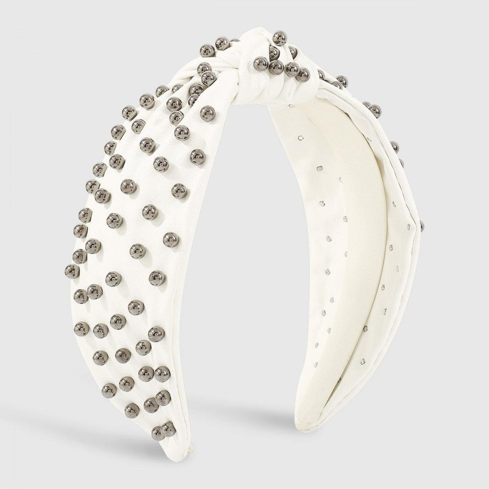 Knotted Pearl Studded Headband