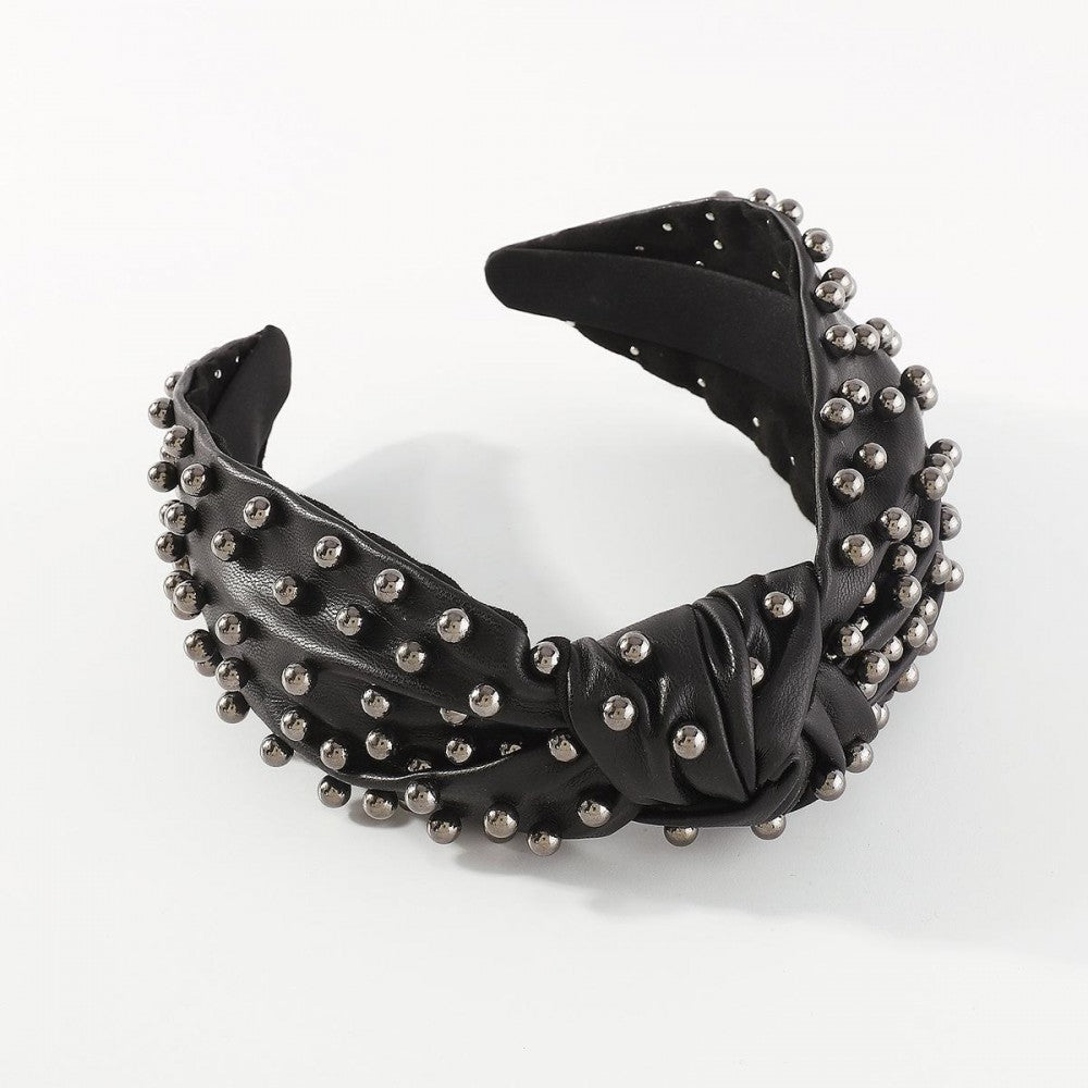 Knotted Pearl Studded Headband