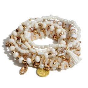 Bracelet Stack Multi White