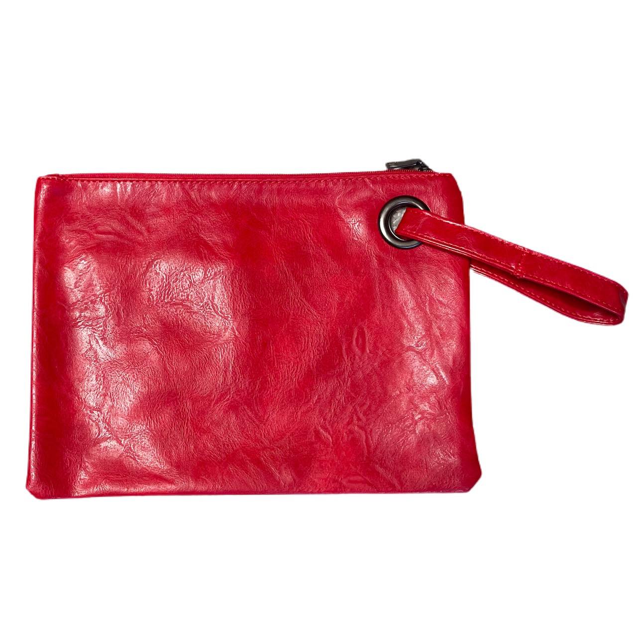 Susan Vegan Leather Handbag-Clutch - Solids