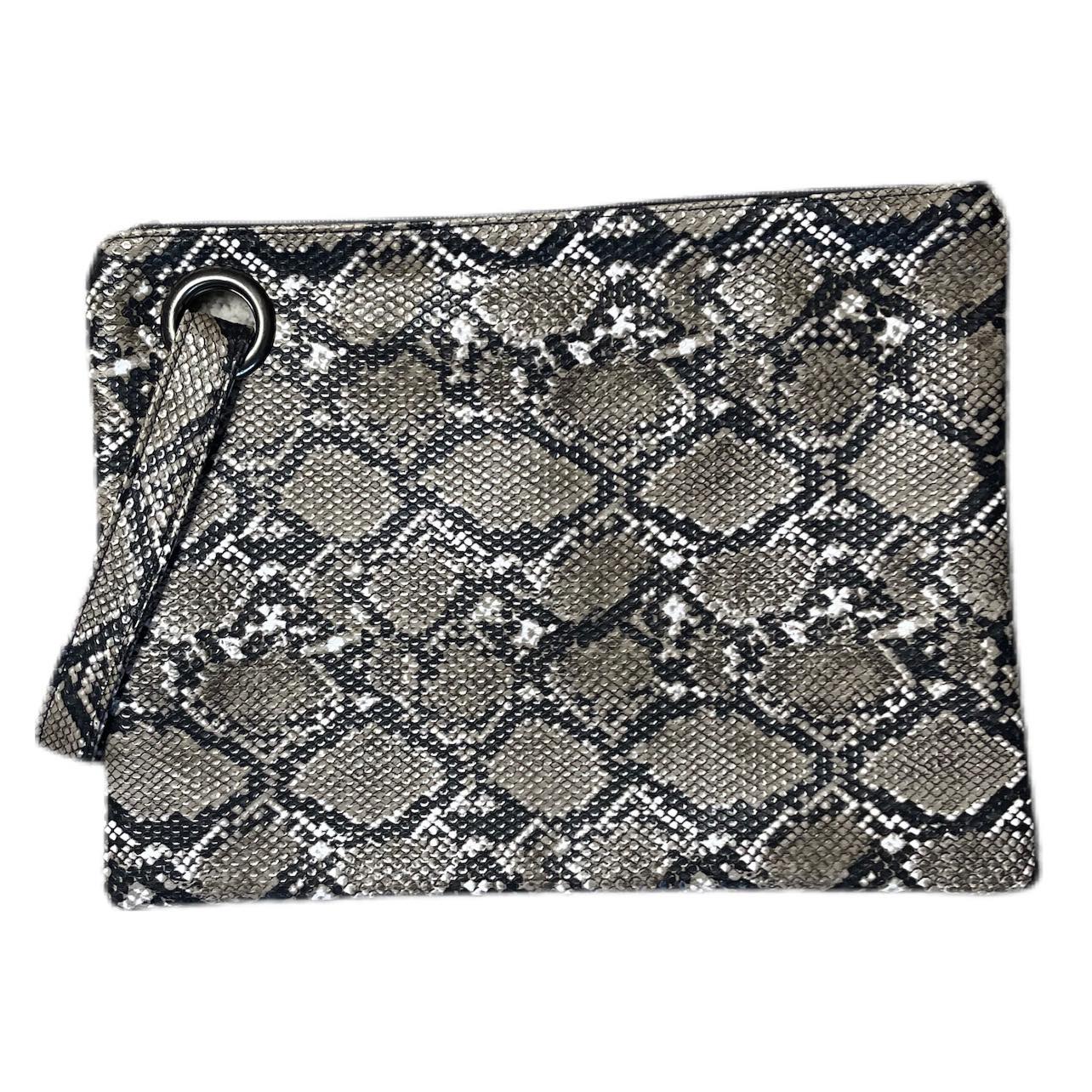 Susan Vegan Leather Handbag-Clutch - Snake