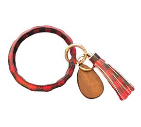 Buffalo Check Cohutta Wood Bangle Keyring