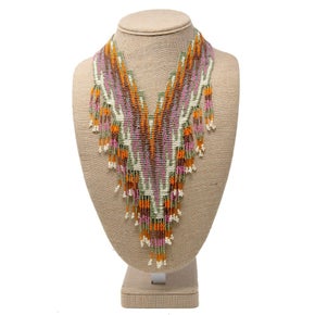 Statement Seed Bead Bib Necklace