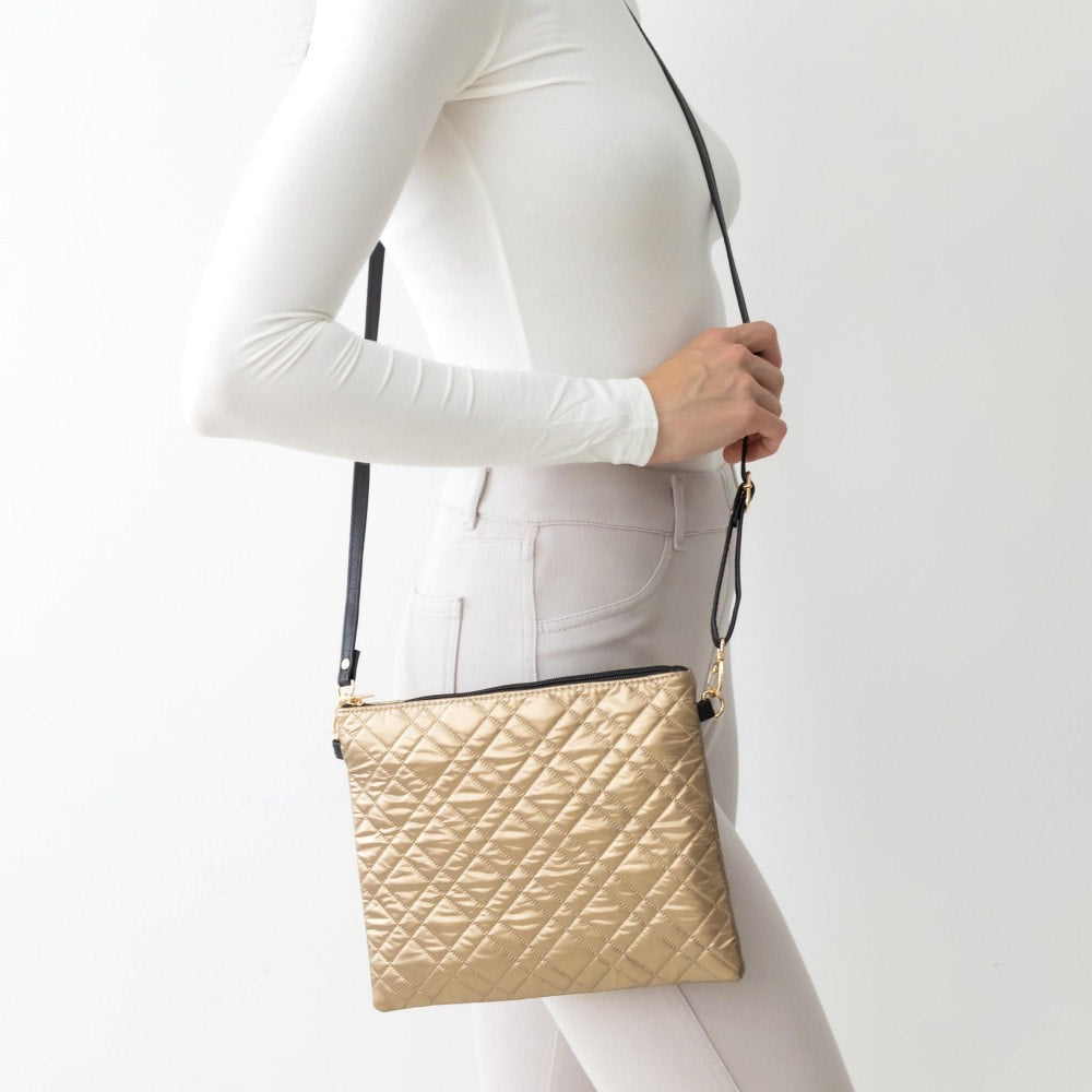 Tricia Quilted Stitched Cross Body-Clutch