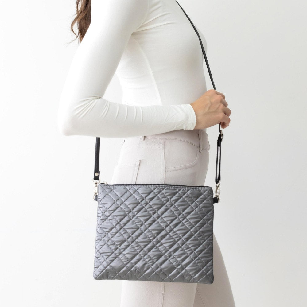 Tricia Quilted Stitched Cross Body-Clutch