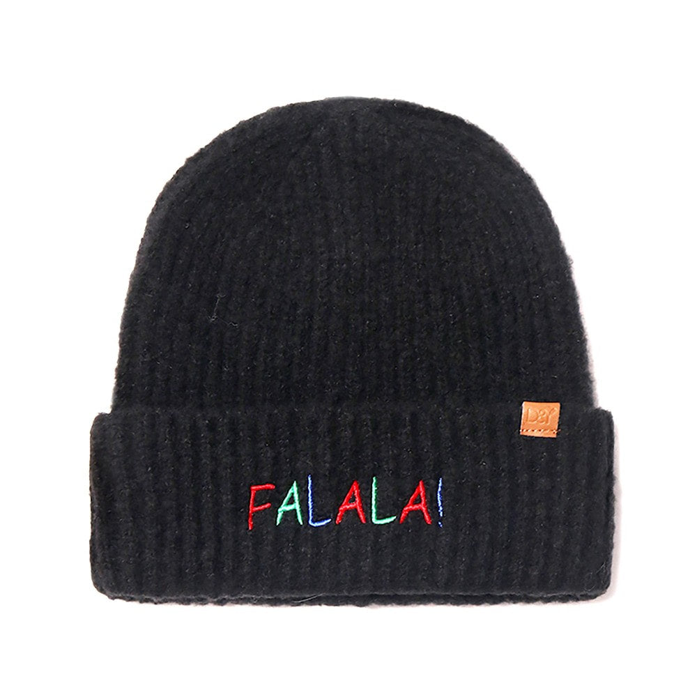 Fa La La Beanie Black