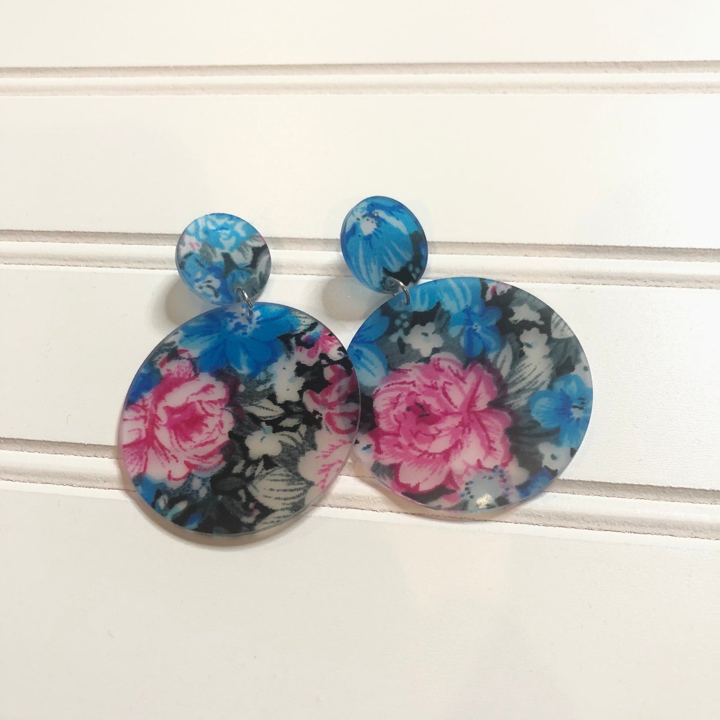 Double Disc Floral Earrings