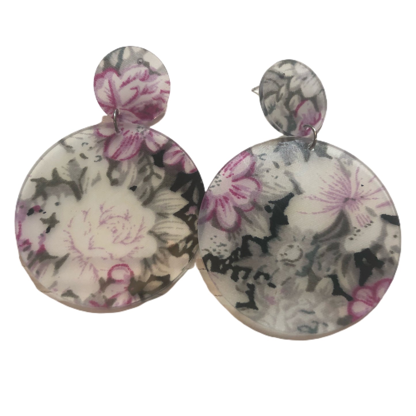 Double Disc Floral Earrings